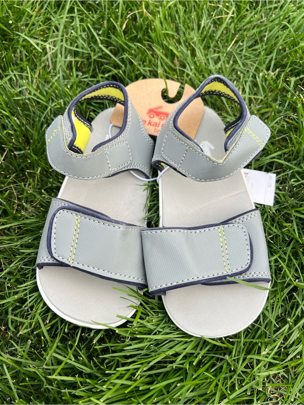 See Kai Run Grey Toddler Velcro Sandals - two sizes available 11 & 12